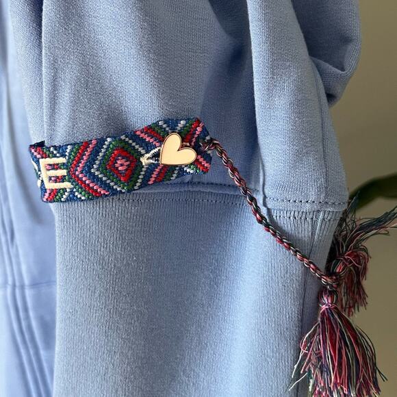 Alice + Olivia x Big Feelings Zip Hoodie, Eloise light blue, NEW Medium - Picture 5 of 7